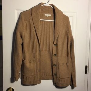 Madewell merino wool cardigan in tan